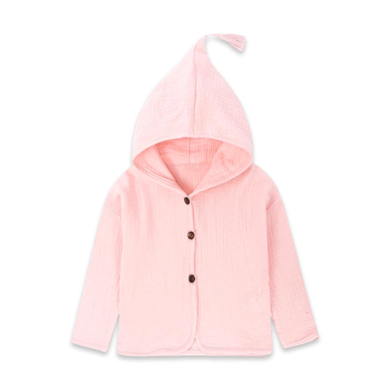 YAG Boutique Luxe Double Gauze Hooded Cardigan  kids clothing YAG Boutique