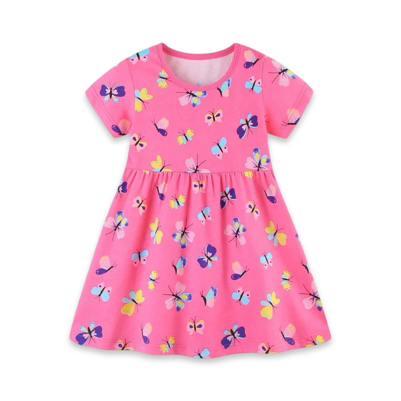 YAG Boutique Flutter Bliss Pink Butterfly Dress  girls clothing YAG Boutique