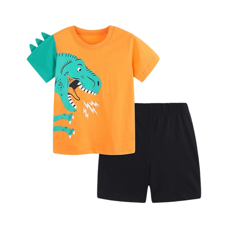 Kids Dinosaur T-Shirt & Shorts Set  kids clothing YAG Boutique