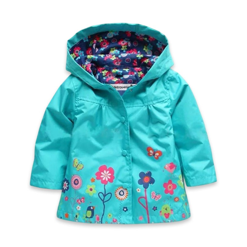Girls Waterproof Floral Garden Raincoat  girls clothing YAG Boutique