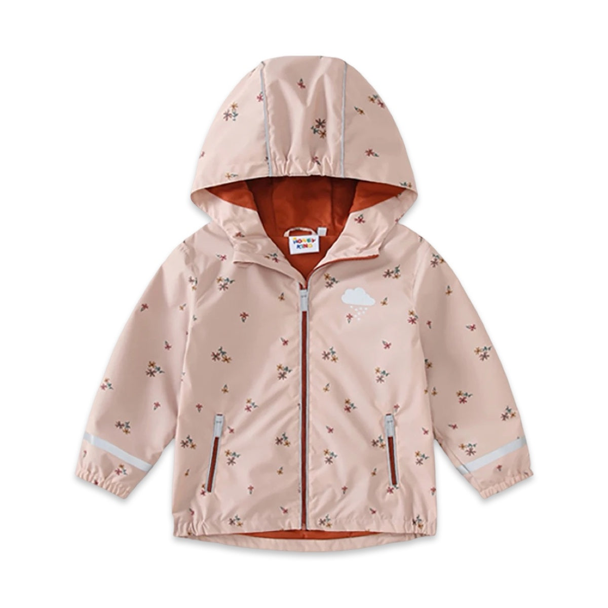 Blush Floral Fleece - Lined Kids Raincoat  girls clothing YAG Boutique
