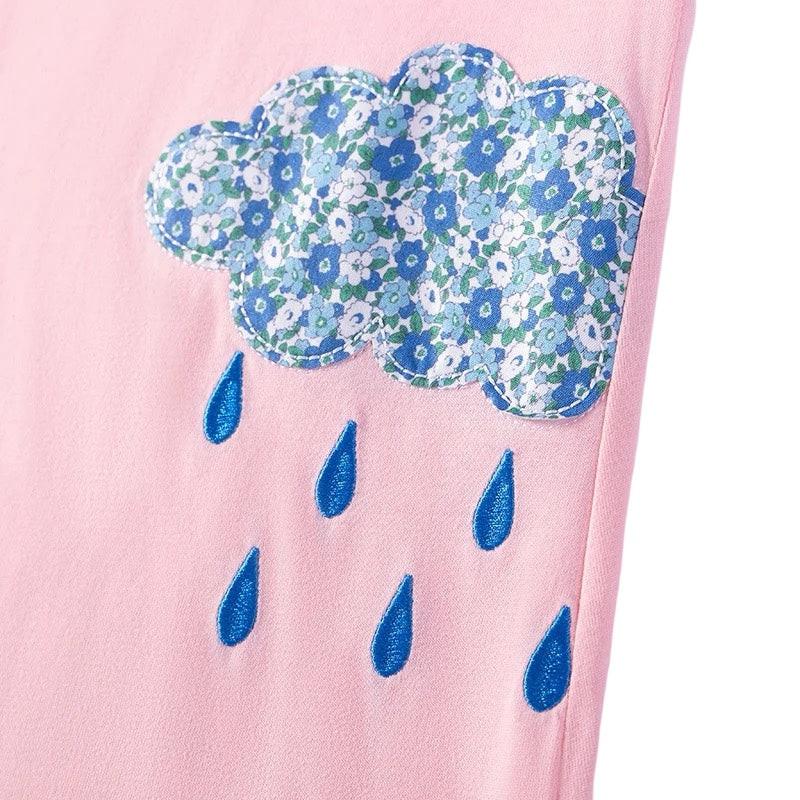 Girls Rainbow & Sunshine Cotton Dress  girls clothing YAG Boutique