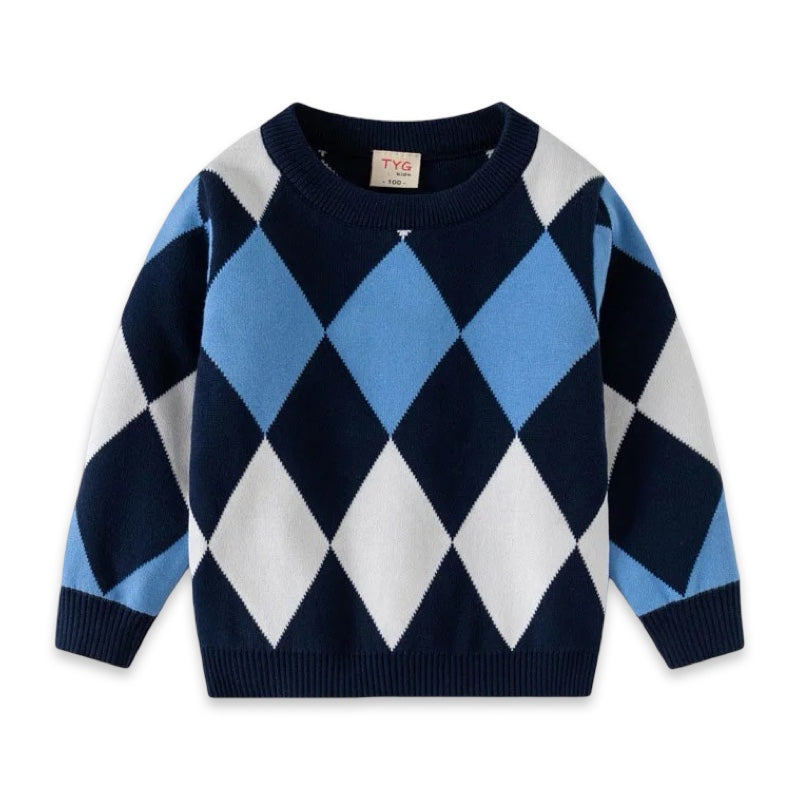 Boys Argyle Knit Sweater  kids clothing YAG Boutique