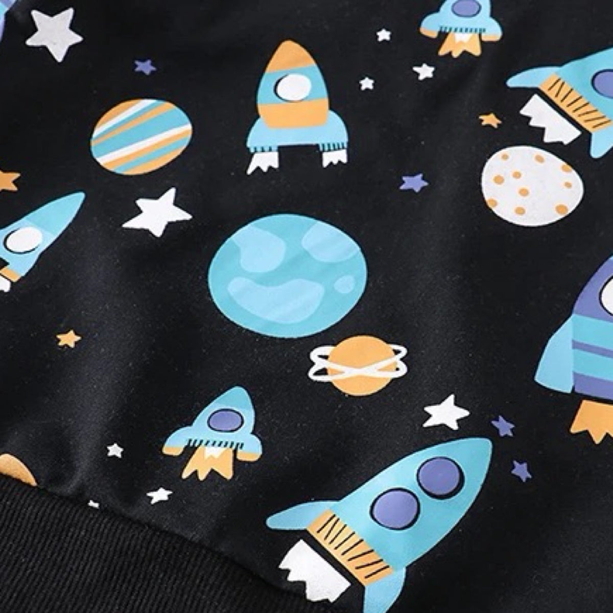 Boys Outer Space Rocket Print Pullover Jumper  kids clothing YAG Boutique