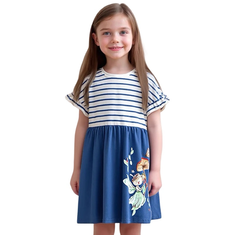 Girls Striped Fairy Dress  girls clothing YAG Boutique