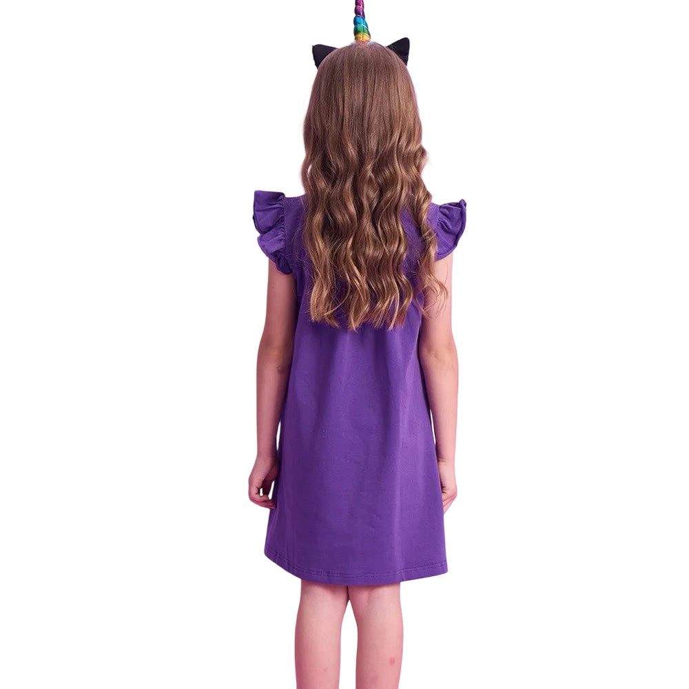 Girls Purple Fairy Wings Dress  girls clothing YAG Boutique