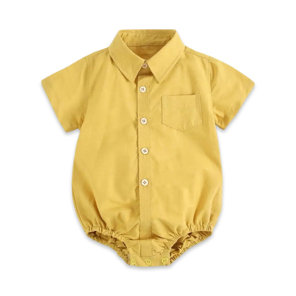 Baby Boys Classic Button-Up Romper  baby clothing YAG Boutique