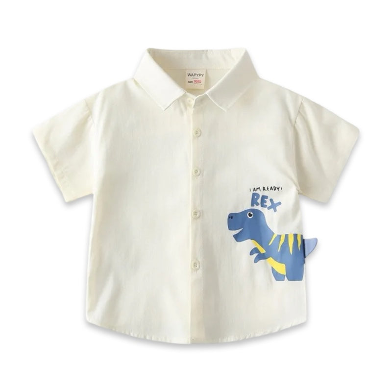 Toddler Dinosaur Button-Up Shirt  kids clothing YAG Boutique