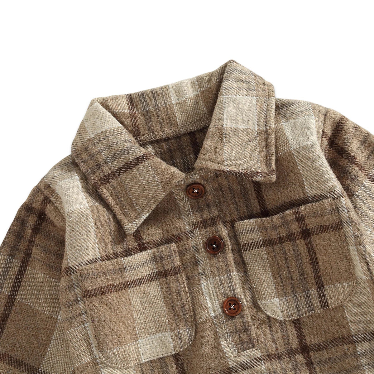 Baby Neutral Plaid Long Sleeve Romper  baby clothing YAG Boutique