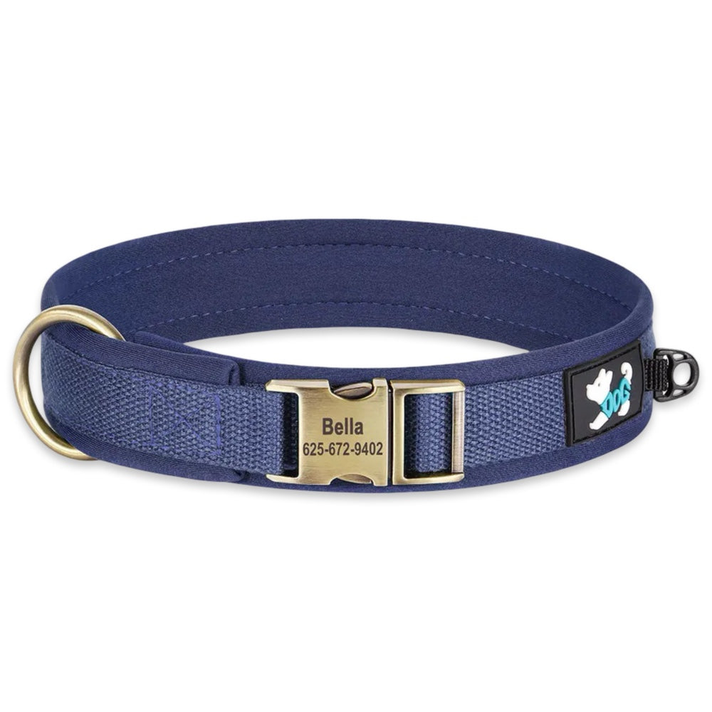 Premium Personalised Nylon Dog Collar with Engraved Metal Buckle  pet accessories YAG Boutique