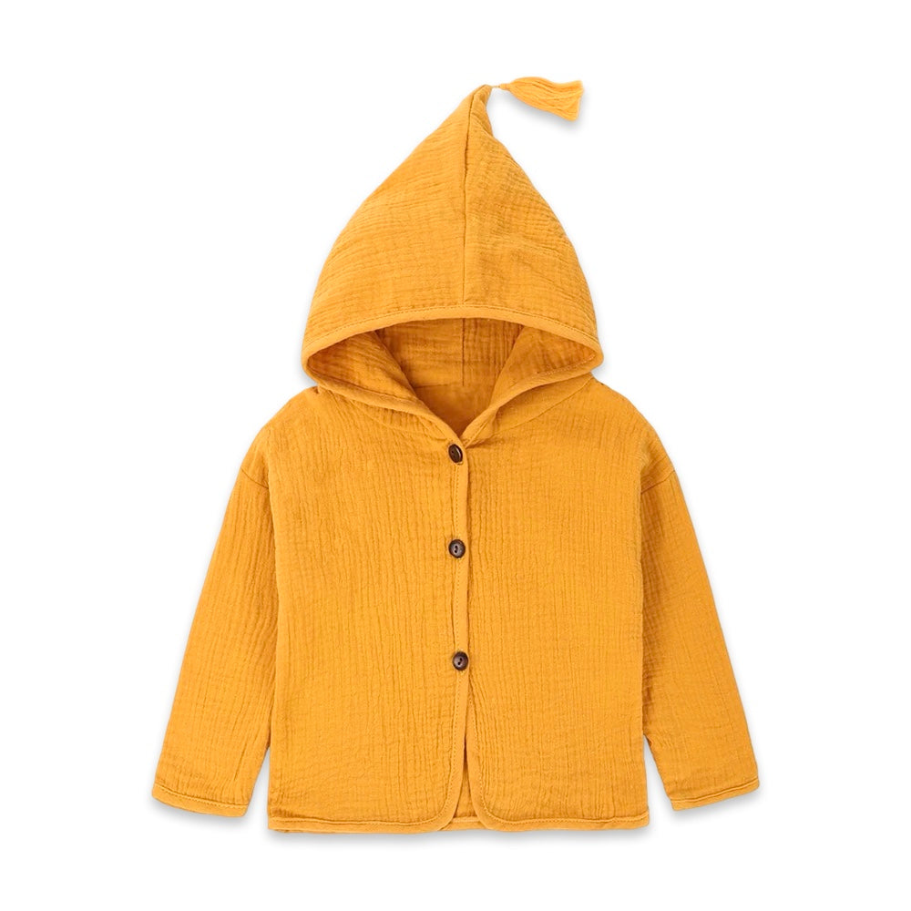 YAG Boutique Luxe Double Gauze Hooded Cardigan  kids clothing YAG Boutique