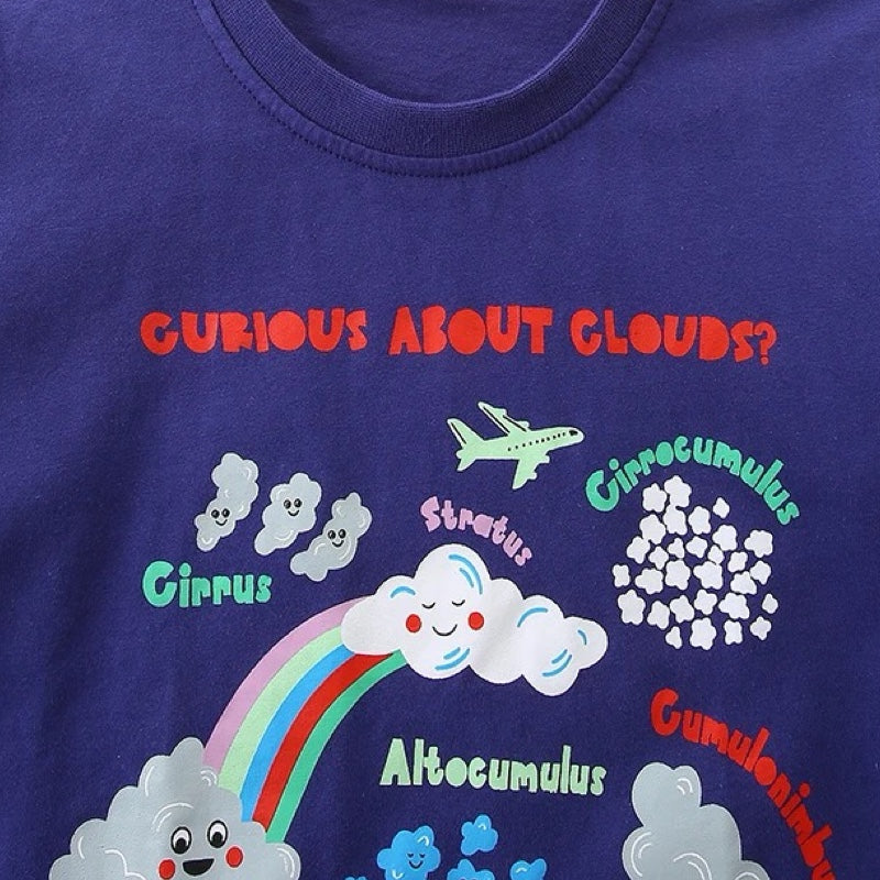 Kids Cloud Types Long Sleeve Tee  kids clothing YAG Boutique
