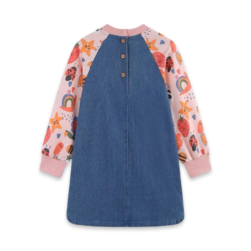 Girls’ Denim Raglan Play Dress  girls clothing YAG Boutique