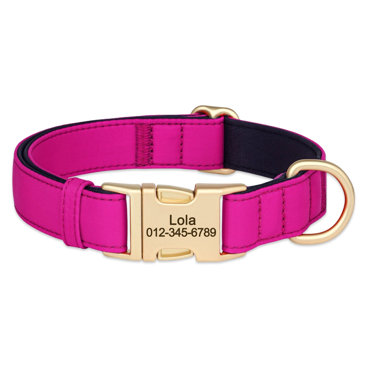Personalised Dog Collar with Engraved Name & Phone Number  pet accessories YAG Boutique