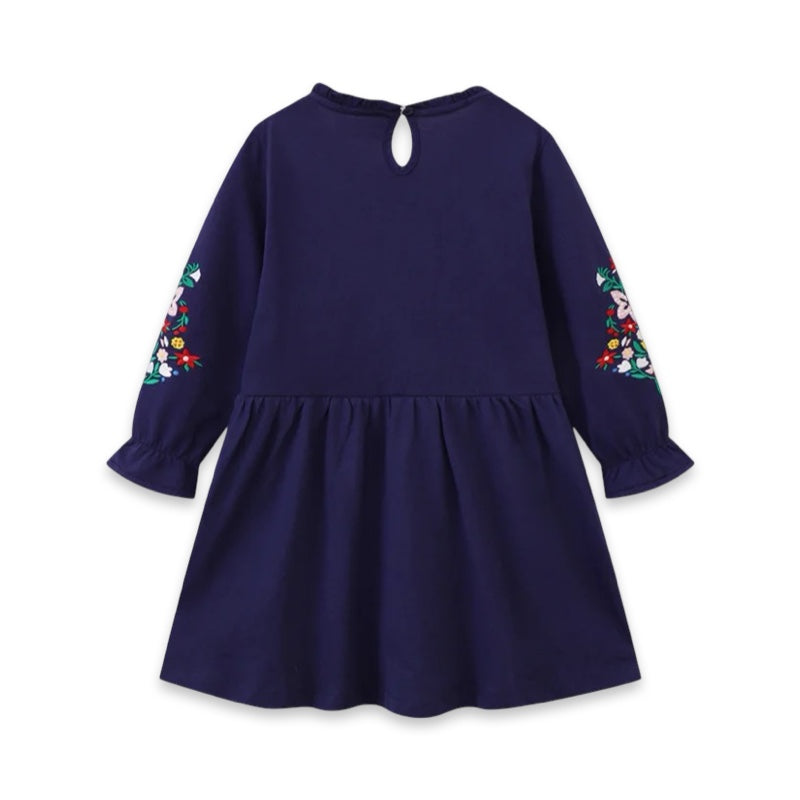 Girls Embroidered Long Sleeve Dress  girls clothing YAG Boutique