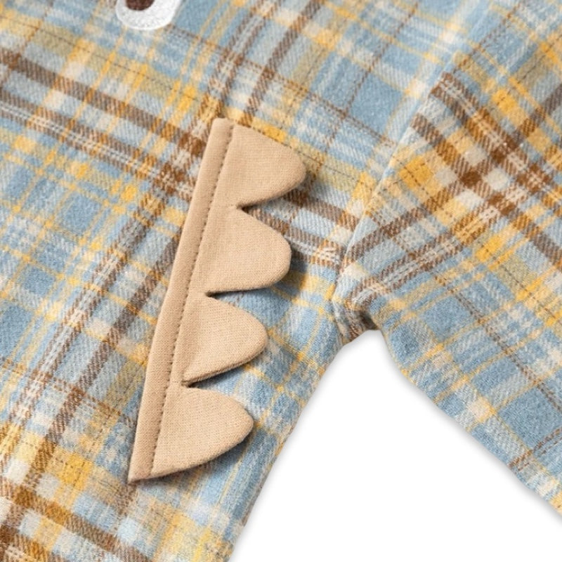 Dino Explorer Plaid Shirt for Boys  kids clothing YAG Boutique