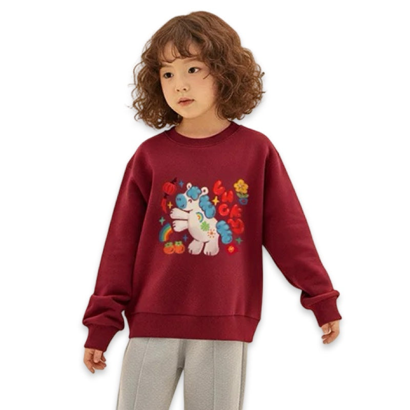 Lucky Year of the Horse Red Kids Warmer Sweater  kids clothing YAG Boutique