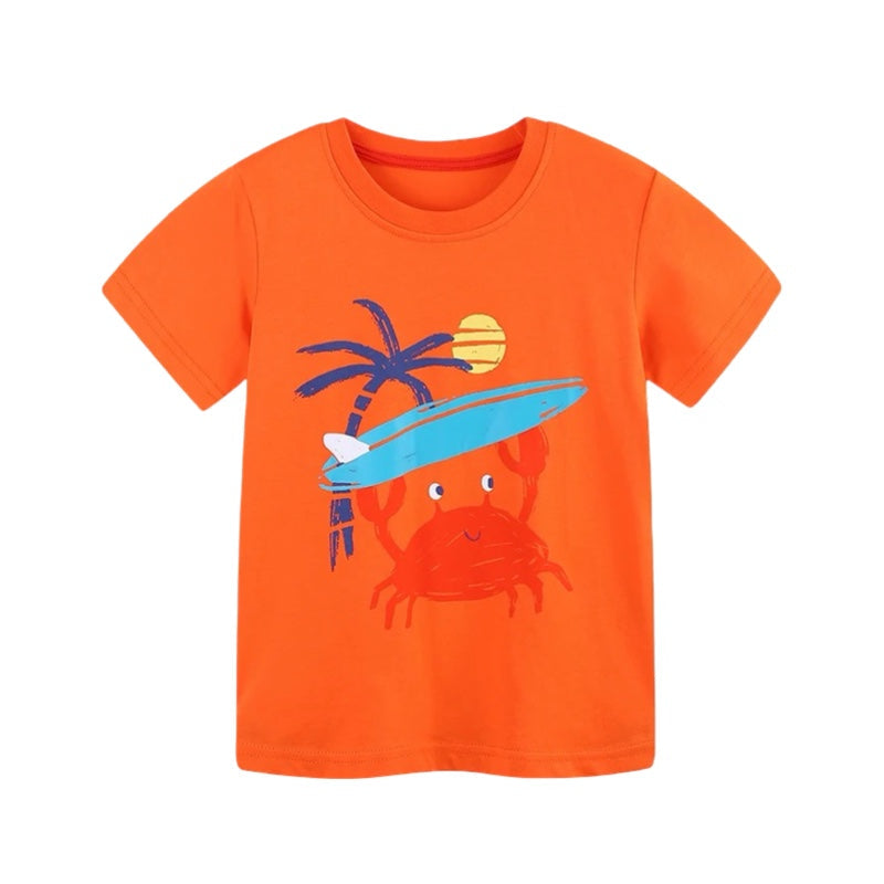 Kids Summer Crab T-Shirt & Shorts Set  kids clothing YAG Boutique