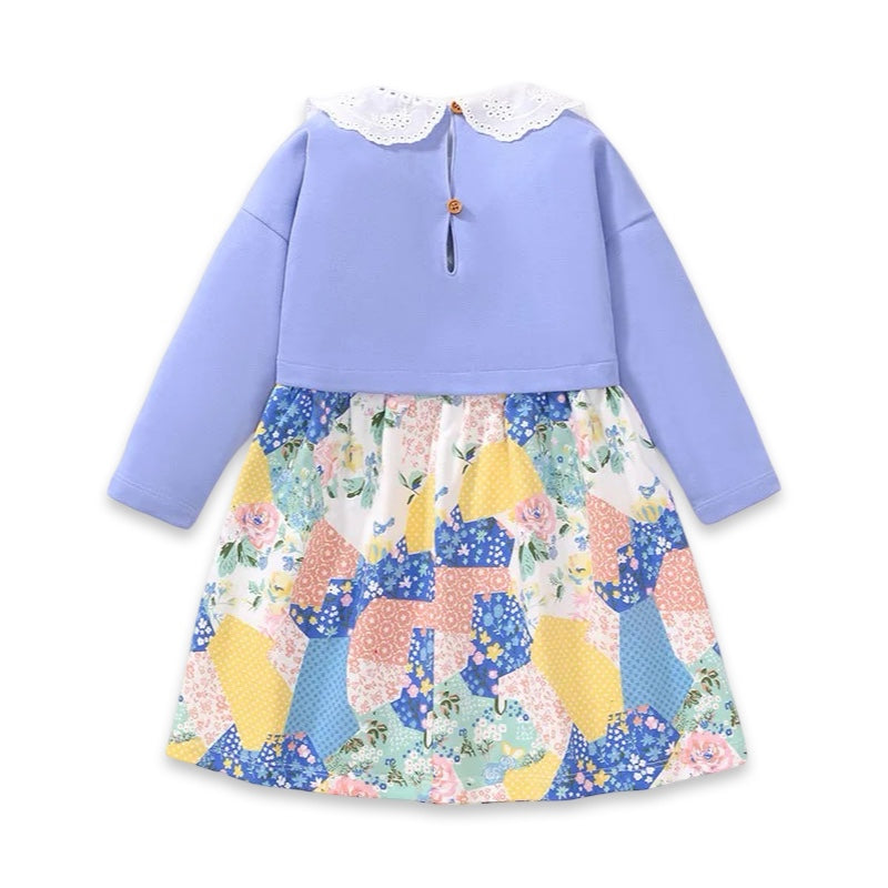 Vintage-Wash Patchwork Denim Jacket for Baby & Toddler  girls clothing YAG Boutique