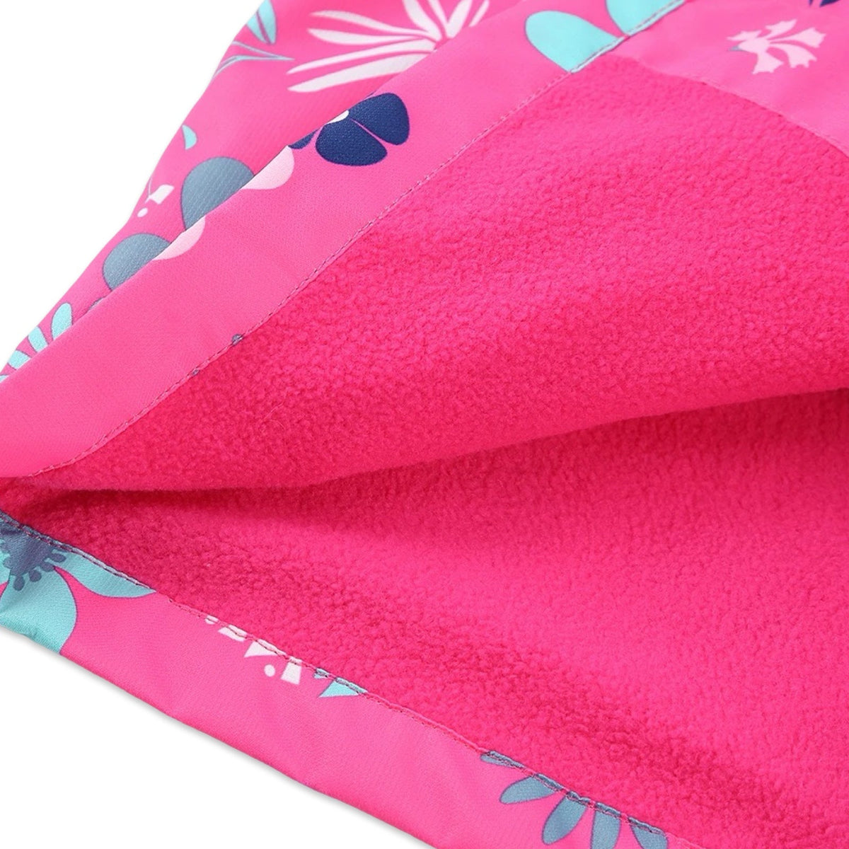Girls' Floral Fleece-Lined Waterproof Raincoat  girls clothing YAG Boutique