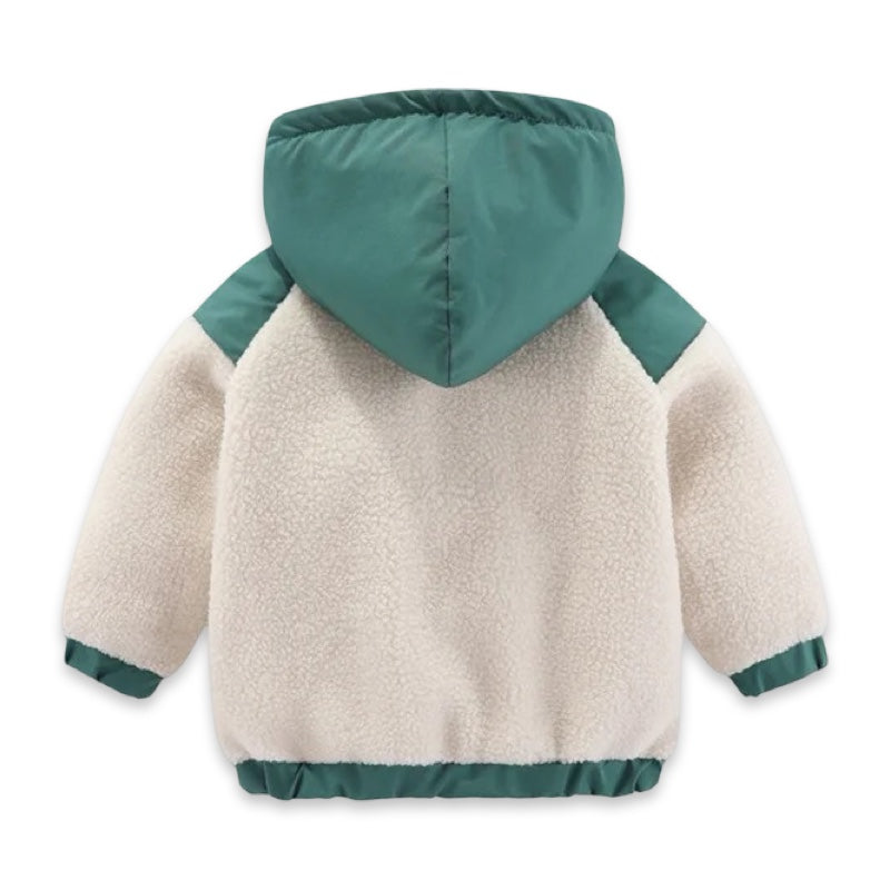 Kids Sherpa Fleece Hooded Jacket  kids clothing YAG Boutique