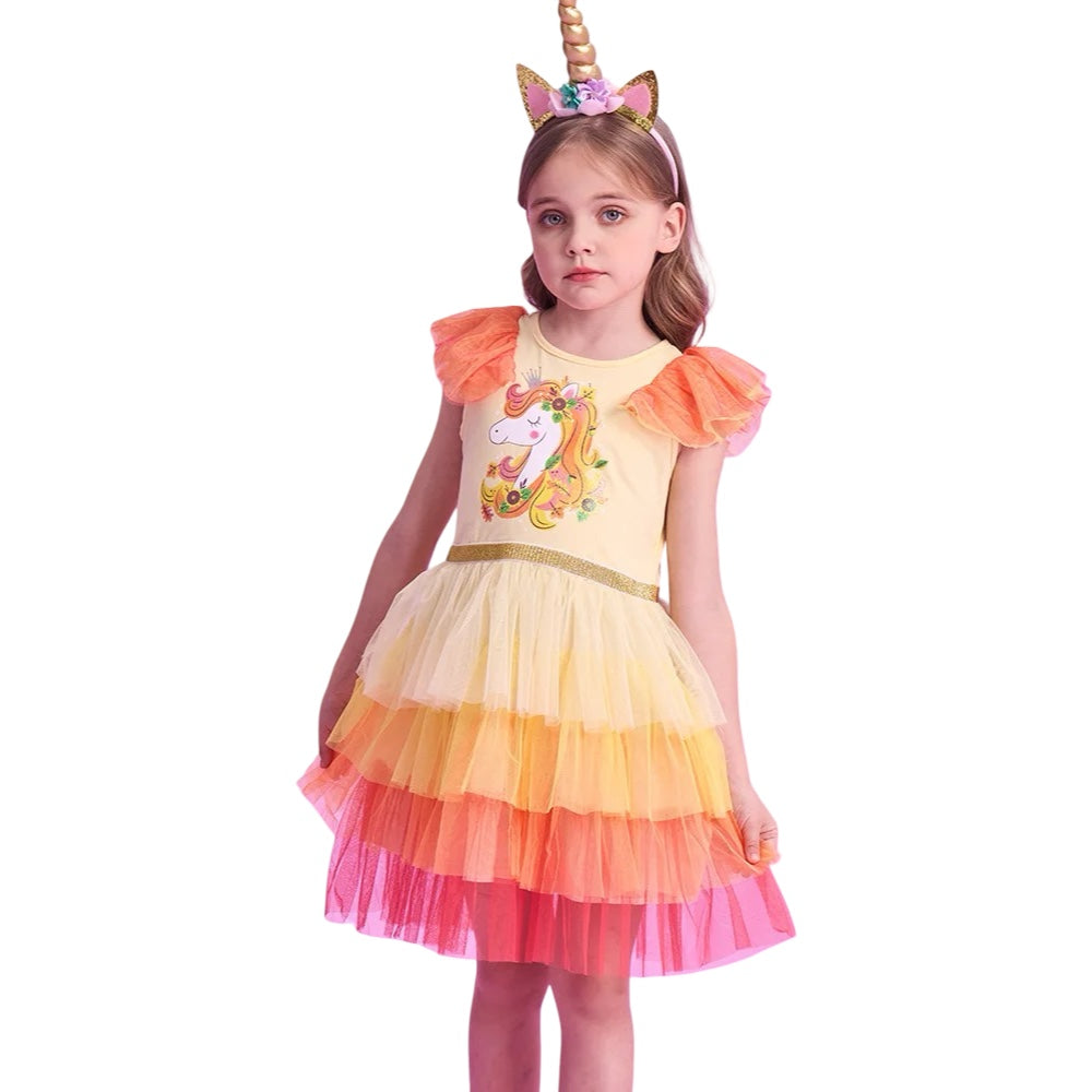 Girls Rainbow Unicorn Tutu Dress  girls clothing YAG Boutique