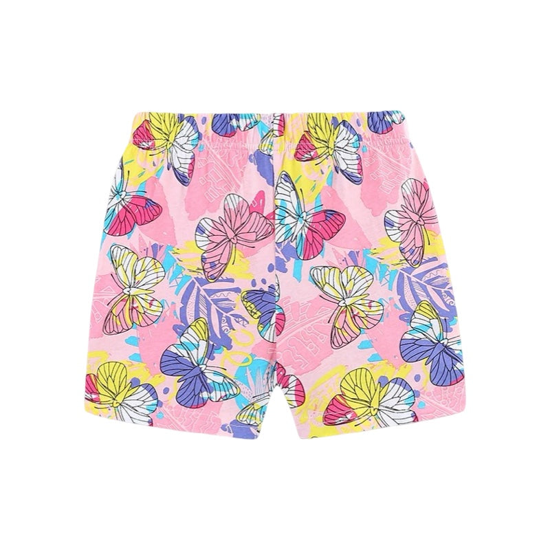 Girls Butterfly Print Summer Outfit Set  girls clothing YAG Boutique