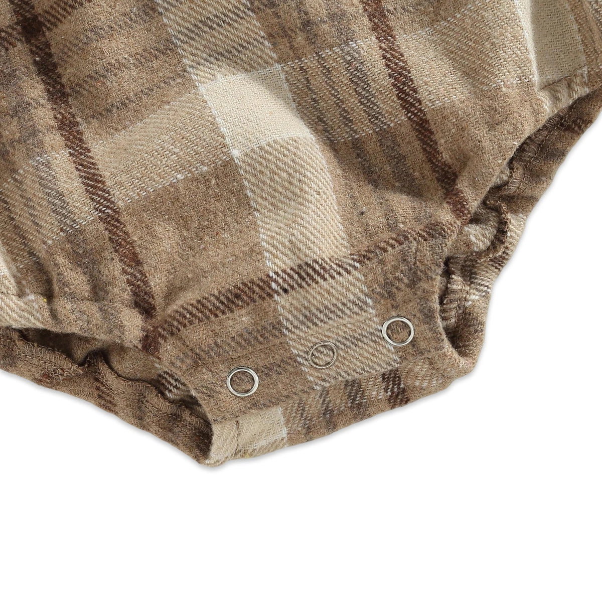 Baby Neutral Plaid Long Sleeve Romper  baby clothing YAG Boutique