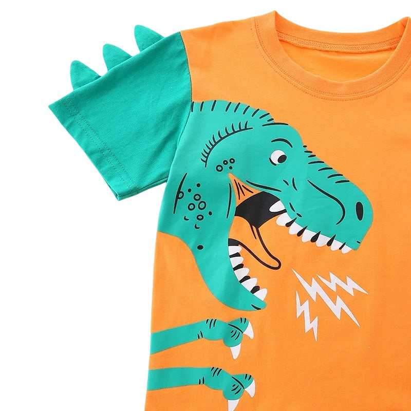 Kids Dinosaur T-Shirt & Shorts Set  kids clothing YAG Boutique