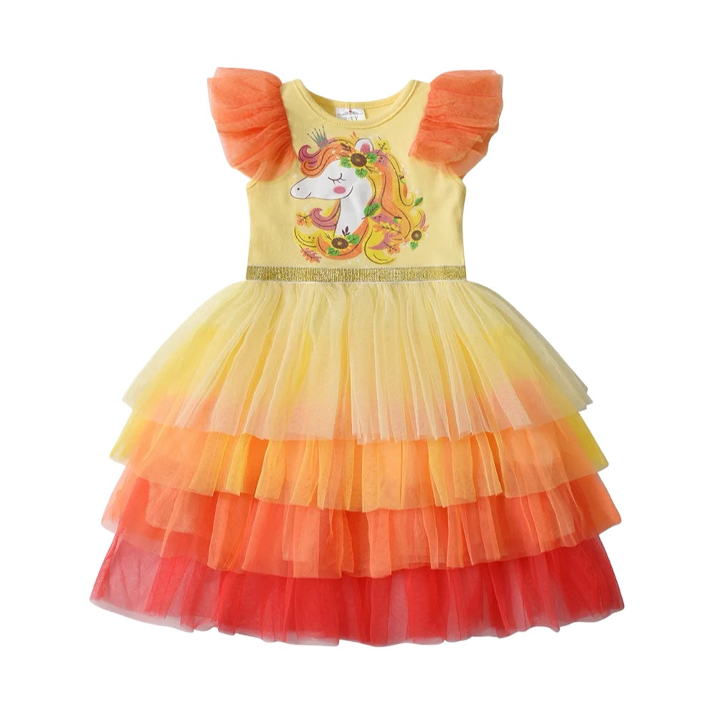 Girls Rainbow Unicorn Tutu Dress  girls clothing YAG Boutique
