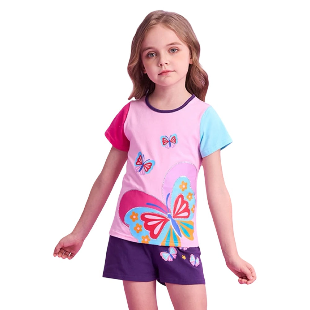 Girls Butterfly Summer Outfit Set  girls clothing YAG Boutique