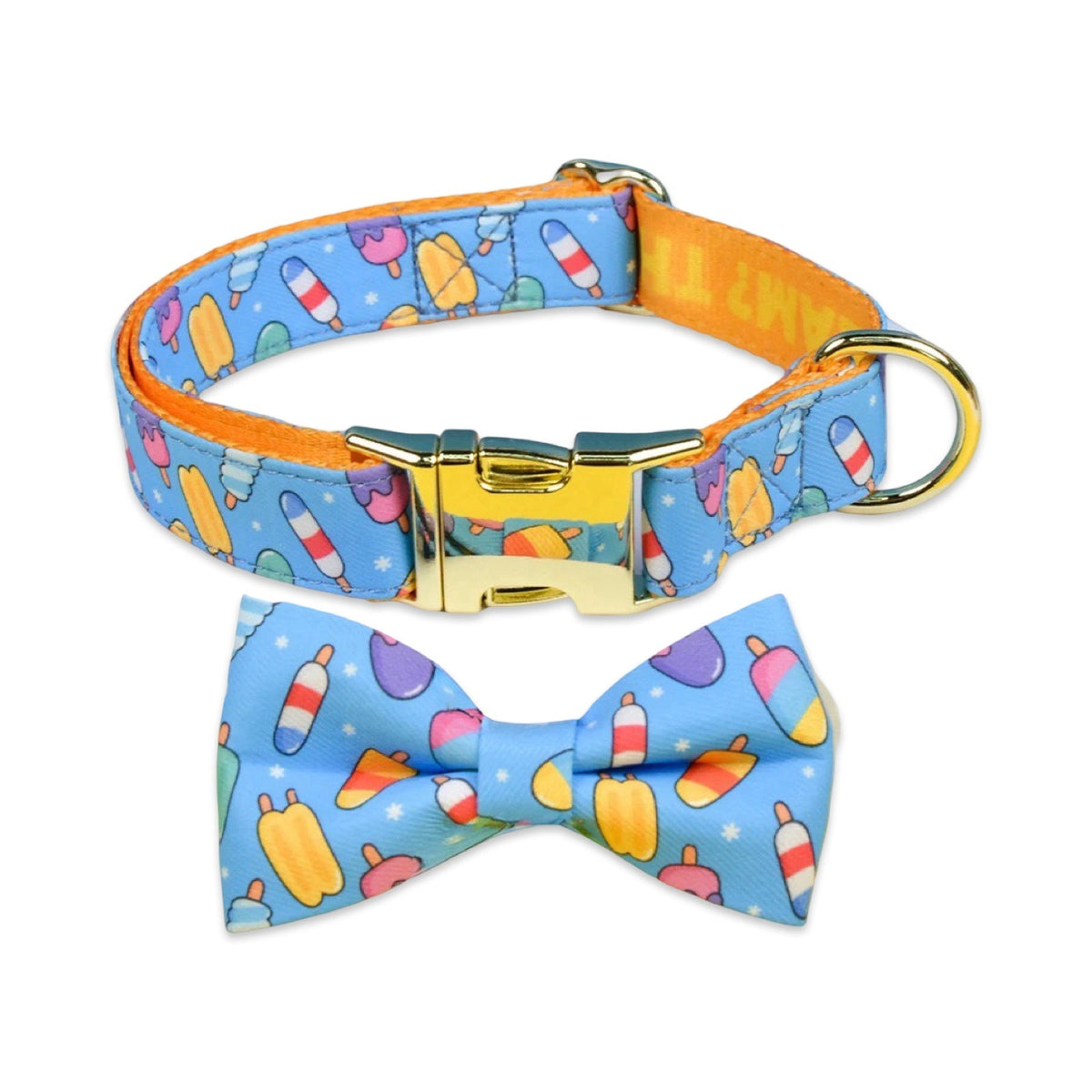 Luxury Pattern Dog Collar & Bow Tie Set  pet accessories YAG Boutique